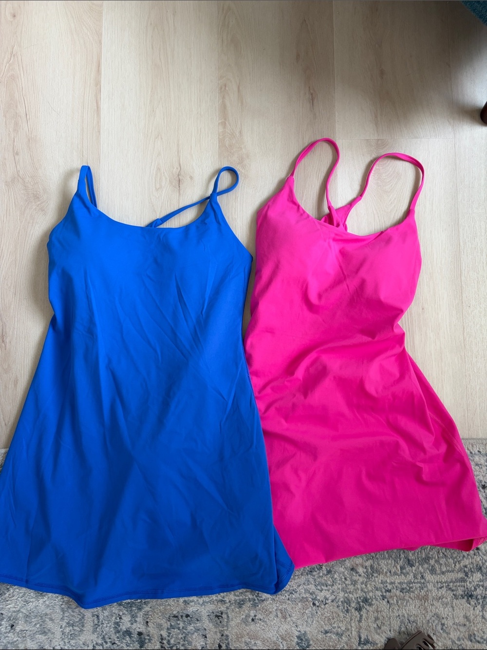 HALARA Blue & Hot Pink Slip Dress Duo